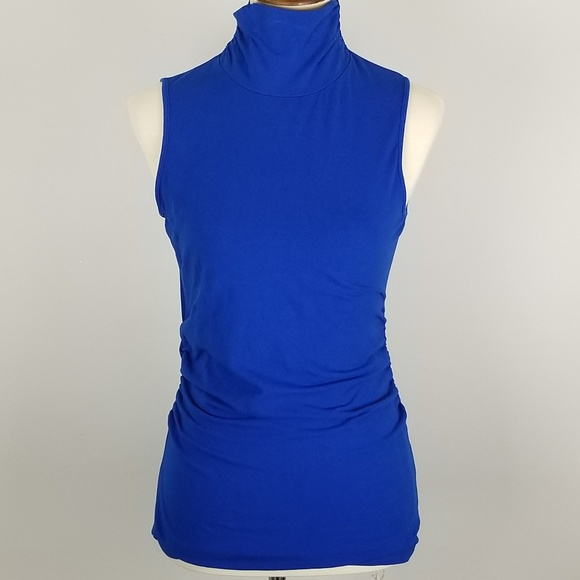 Kenneth Cole Tops - KENNETH COLE | Blue Sleeveless Turtleneck